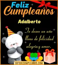 GIF Te deseo un feliz cumpleaños Adalberto